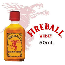 Licor Fino Whisky com Canela Fireball Garrafa 50ml Cada Original