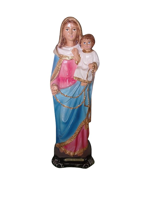 Imagem de Nossa Senhora do Rosário em gesso 30 cm