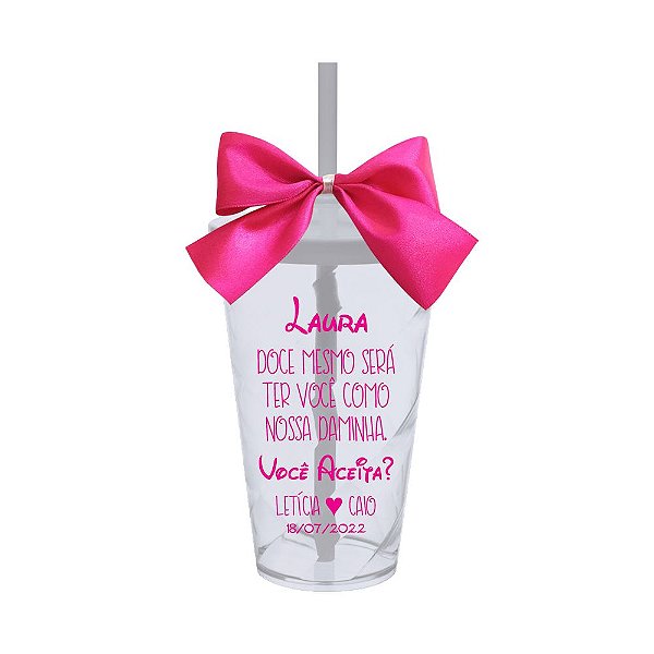 Copo Convite 500ml Doce Mesmo Daminha