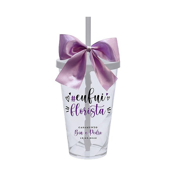 Copo Convite 500ml Eu Fui Florista