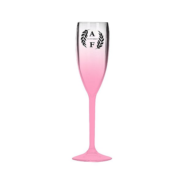 Taça de Champanhe Degradê 170ml Personalizada