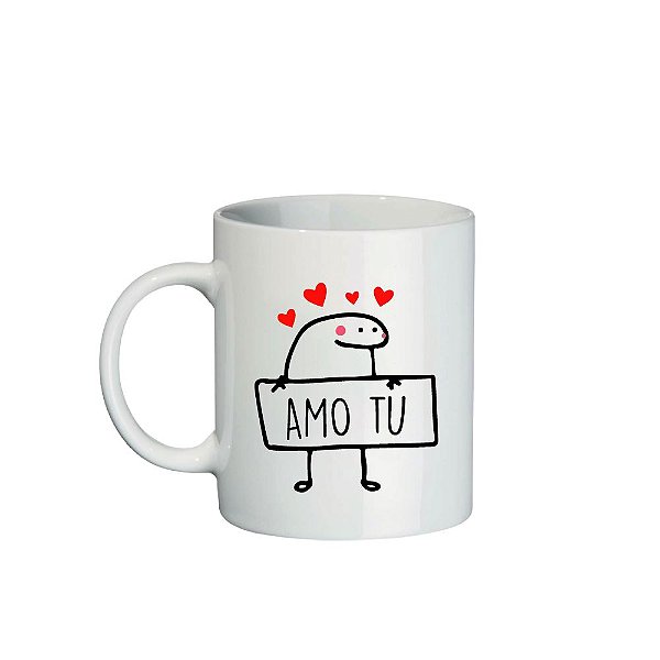 Caneca de Porcelana Flork Meme Dia dos Namorados 300ml