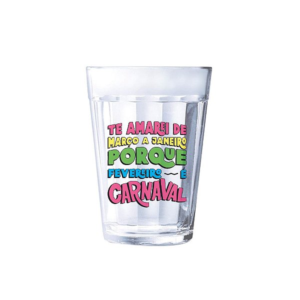 Copo Americano em Acrílico 190ml Personalizado Carnaval