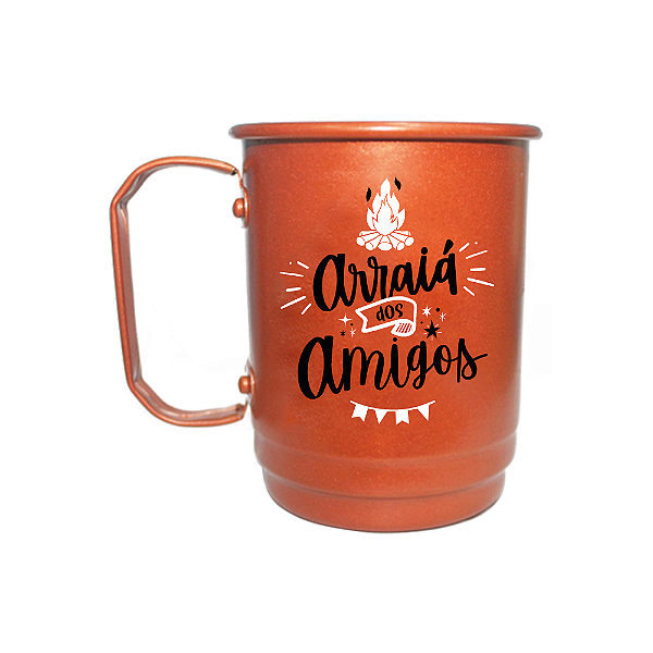Caneca de Alumínio Moscow Personalizada 450ml Arraiá dos Amigos