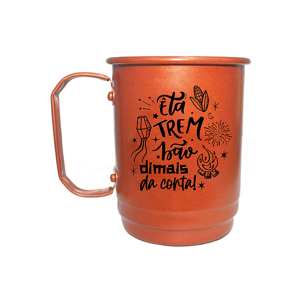 Caneca de Alumínio Moscow Personalizada 450ml Trem Bão