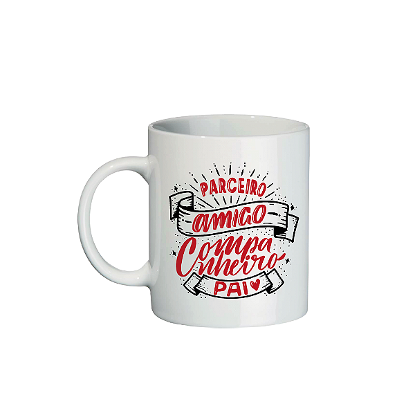 Caneca de Porcelana 300ml Pai Amigo