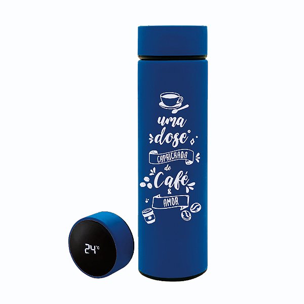 Garrafa Térmica 500ml Personalizada (Com Medidor de Temperatura Digital)