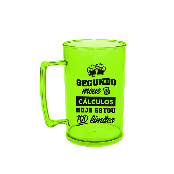Caneca de Chopp 450ml Personalizada - Segundo Meus Cálculos