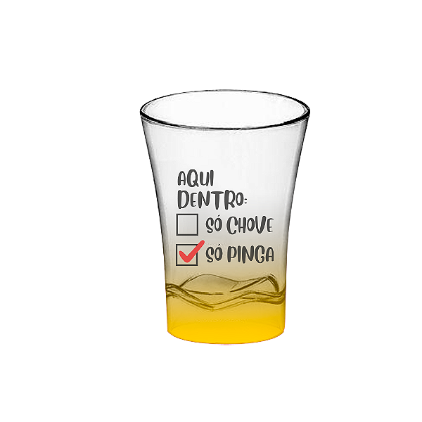 Copo Shot Degrade 70ml Personalizado Acrílico