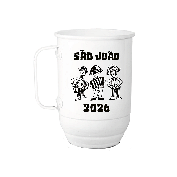 Caneca de Alumínio 600ml Personalizada - São João 2026