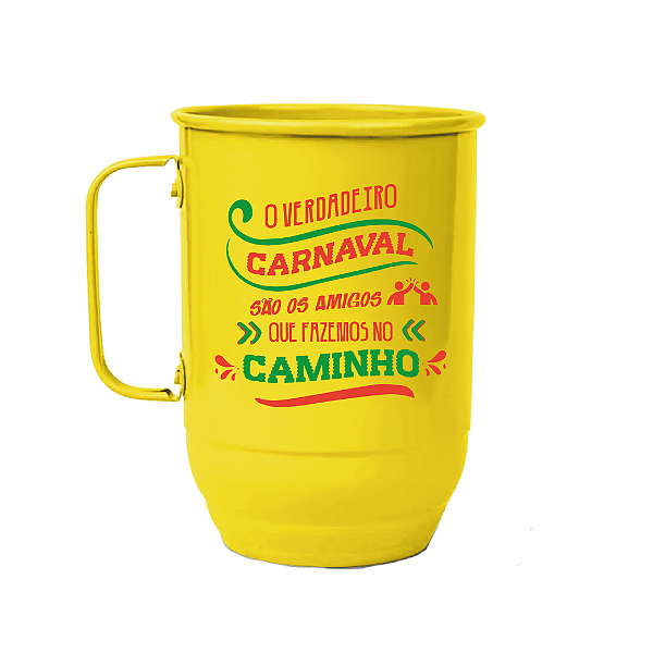 Caneca de Alumínio 600ml - Carnaval - O Verdadeiro Carnaval