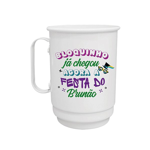 Caneca de Alumínio Moscow 400ml - Carnava l- Bloquinho já chegou agora a festa do brunão -  - Personalizado