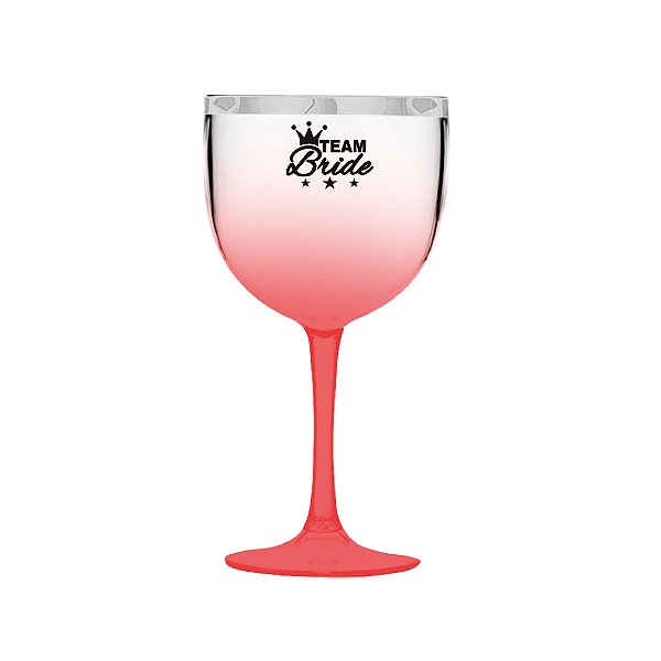 Taça de Gin Degradê com Borda Metalizada Prata - Personalizada
