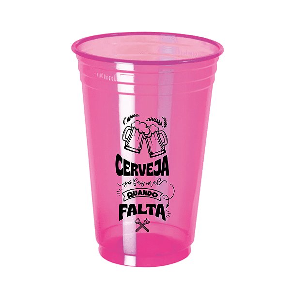 100 Copos descartáveis 700 ml Neon - Personalizados