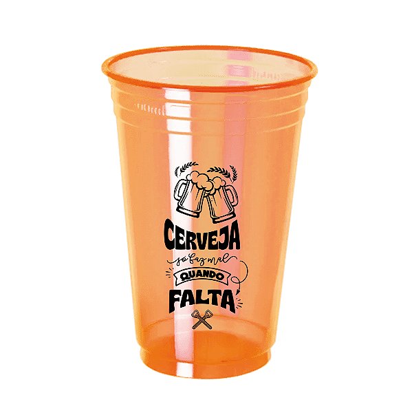 50 Copos descartáveis 700 ml Neon - Personalizados
