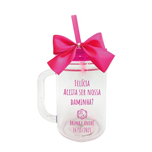 Caneca Convite 400 ML -  Aceita ser nossa Daminha/Pajem