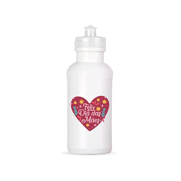 Garrafa Squeeze 500 ml - Coração Dia das Mães