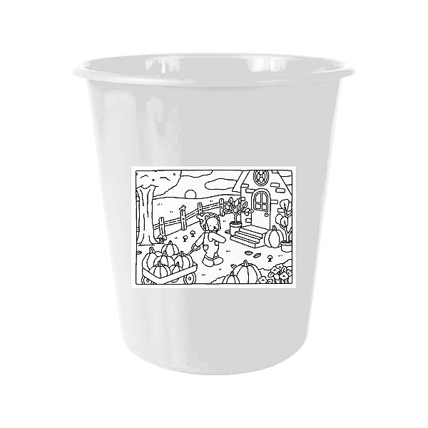 Baldinho Porta-Lápis Personalizado – "Boobie Goods" para Colorir