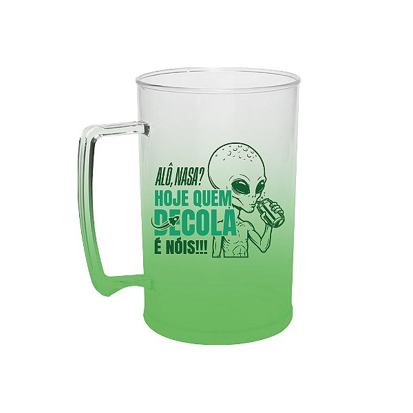 Caneca de Chopp Degradê Verde 450ml - Confraternização 2025