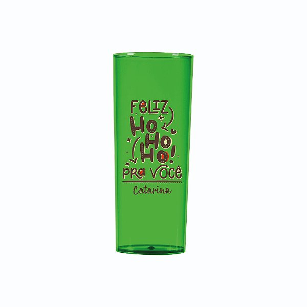 Copo Long Drink 300ml Personalizado - Feliz Ho Ho Ho