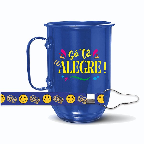 Caneca de Alumínio Moscow Mule 450ml - Personalizada (Só tô alegre) CARNAVAL