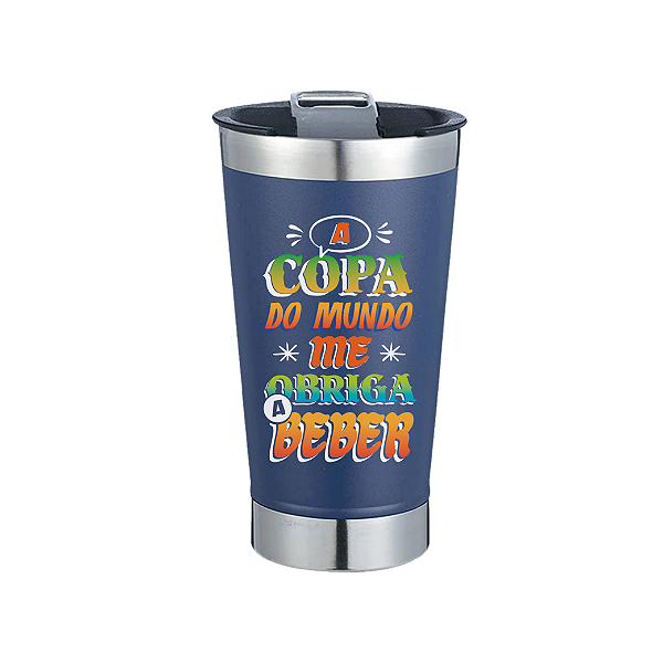 Copo Térmico 473ml com Tampa e Abridor - Copa do Mundo 2026