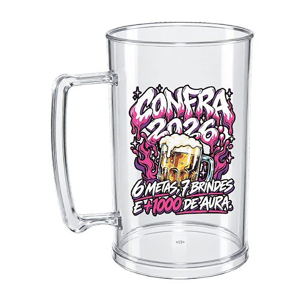 Caneca de Chopp 450ml Personalizado - Confraternização 2026