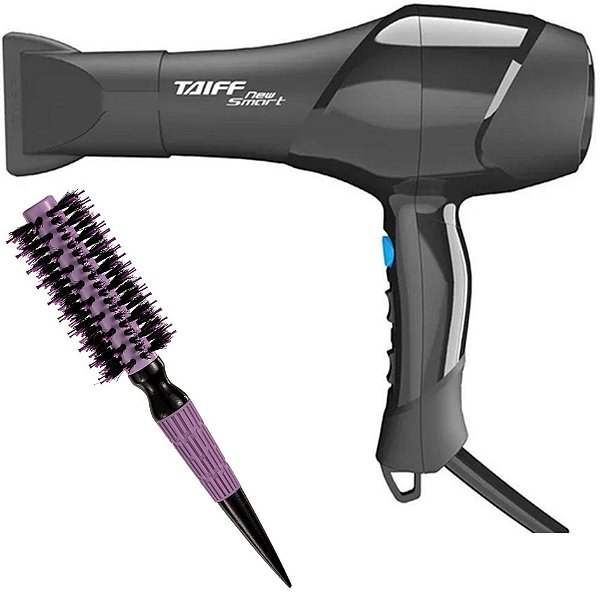 KIT - SECADOR TAIFF NEW SMART 1700W 220V + ESCOVA PROART CRMIC EXPERT PRO LAVAND 19MM ECP07B