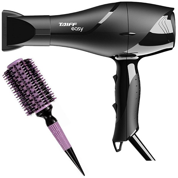 KIT - SECADOR TAIFF EASY 1700W 127V + ESCOVA PROART CRMIC EXPERT PRO LAVAND 33MM ECP09B