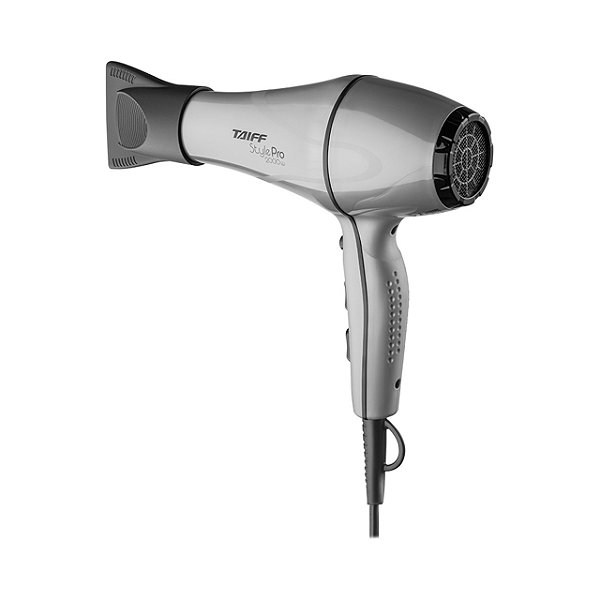 KIT - SECADOR TAIFF STYLE PRATA PRO 2000W 127V + PROART ESCOVA METALICA PRO PRATA 38MM EPM12B