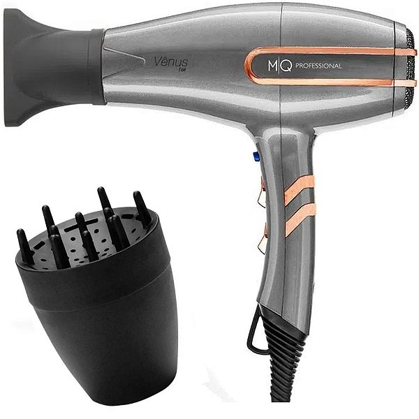 Kit - Secador Mq VÊnus Chumbo 2400w 127v + Difusor De Ar Taiff Smart