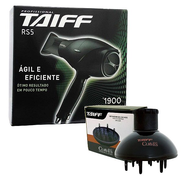 KIT TAIFF 127V - SECADOR RS-5 1900W + DIFUSOR CURVES
