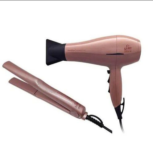 KIT GAMA - SECADOR GAMA KERATION 2000W 127V + CHAPINHA BIV. KERATION 210°C