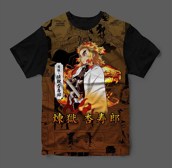 Camiseta 3D - Demon Slayer - Rengoku