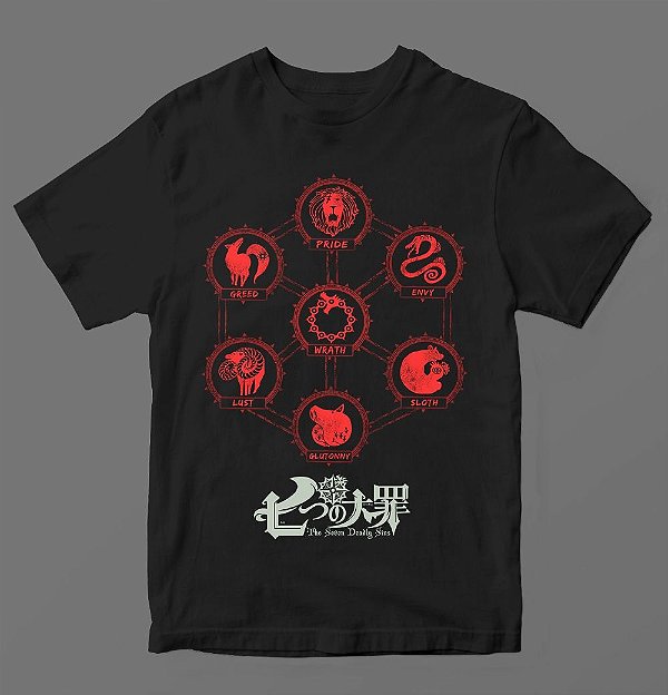 Camiseta - Nanatsu no Taizai - Sete Pecados