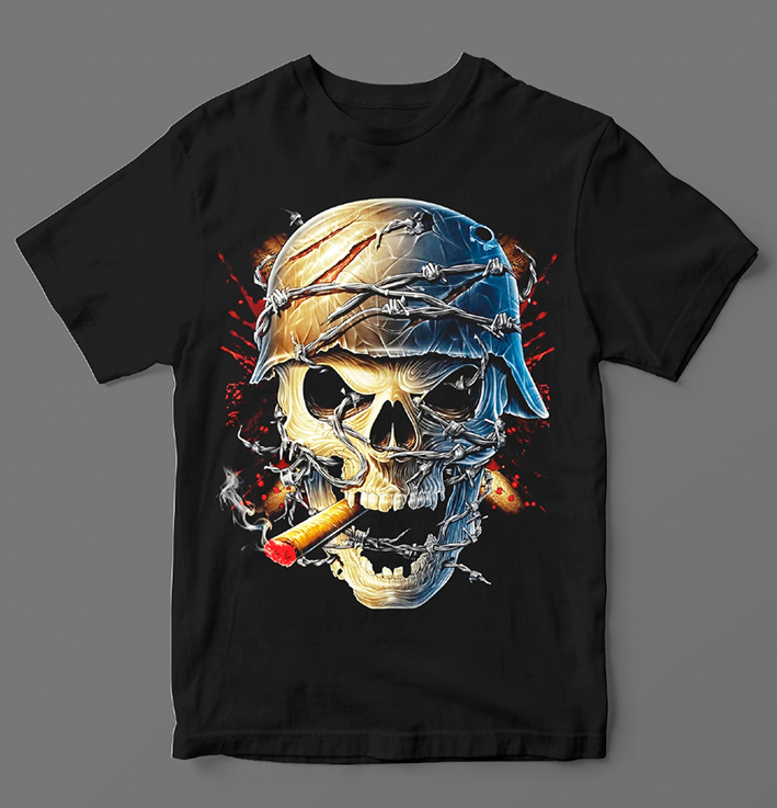 Camiseta - Skull Cigarette