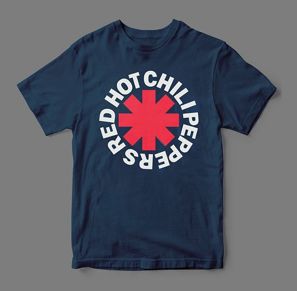 Camiseta Oficial - Red Hot Chili Peppers - Azul