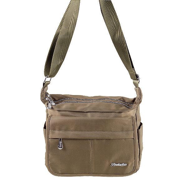 bolsa inteligente transversal em nylon impermeável  multidivisórias