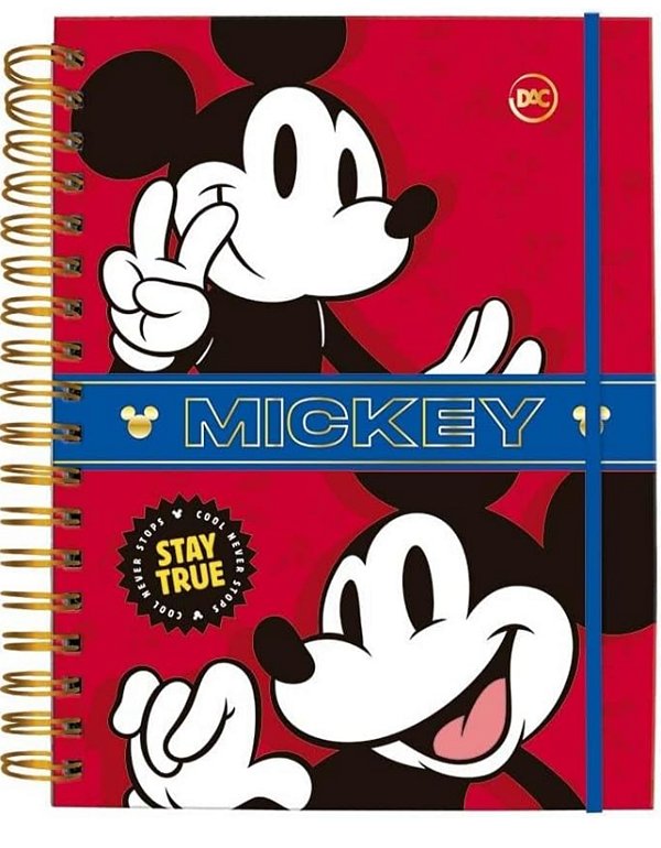 Caderno Smart Universitário Mickey Mouse c/ 80 Folhas e Folhas Coloridas 200x275mm | DAC