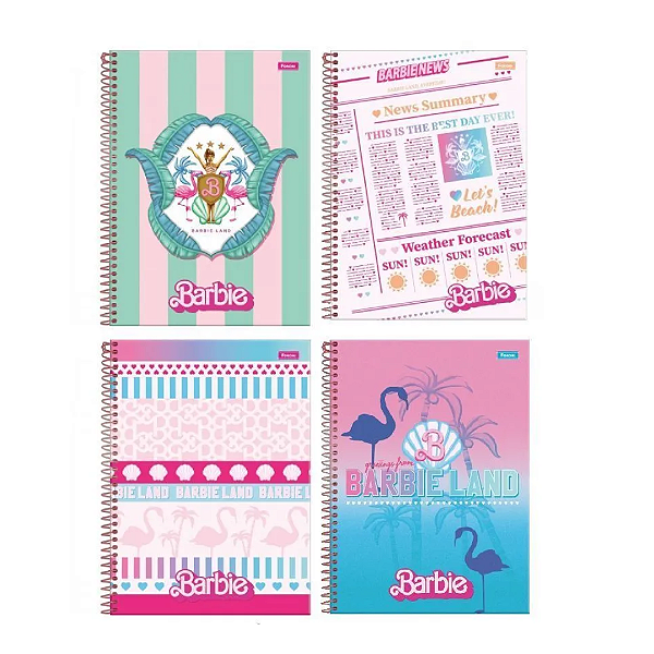 Caderno Universitário Barbie Movie 10 Matérias Foroni