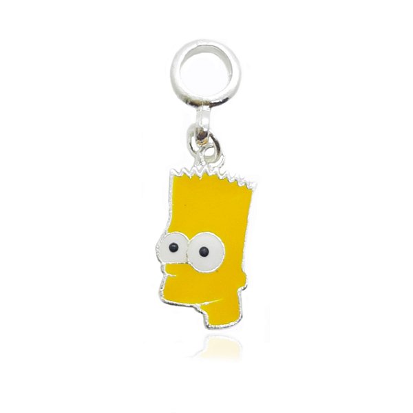 Berloque Bart Simpson banhado a prata