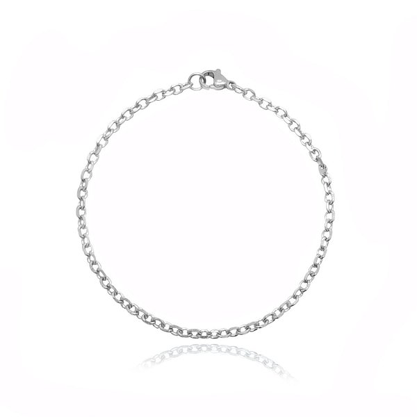 Pulseira elo finos de aço