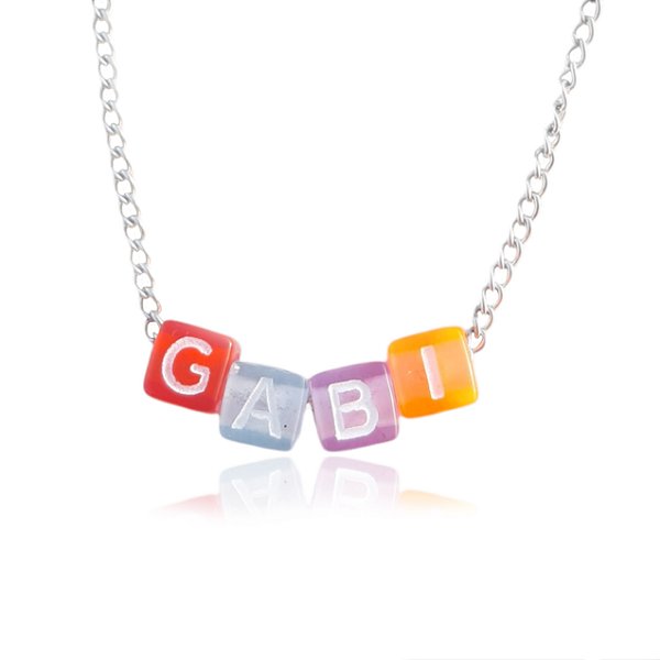 Colar infantil com nome personalizado de aço