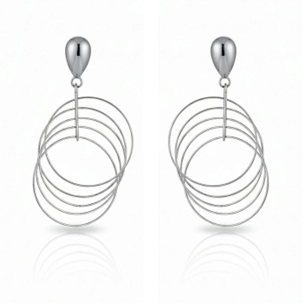 Brinco Circulos de aço inox