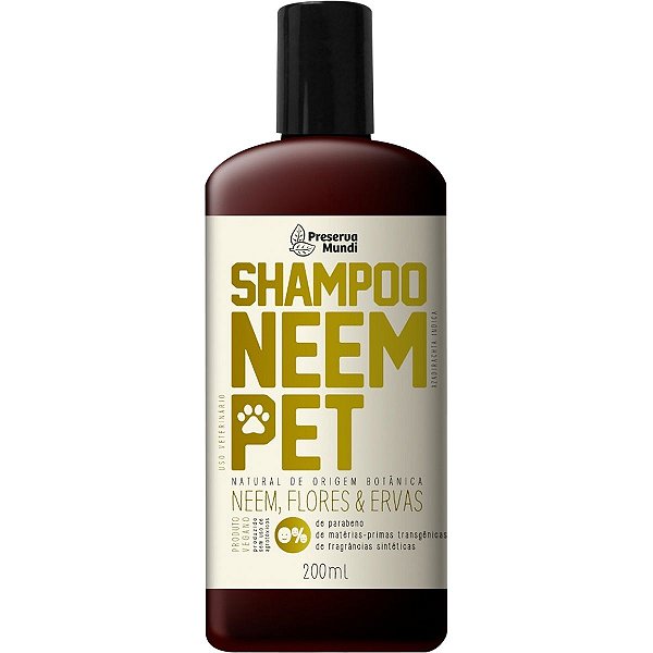 Shampoo Cachorro Repelente Natural Neem Pet Preserva Mundi