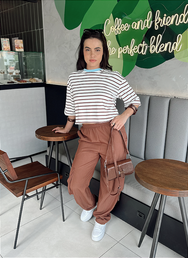 Calça Cargo Utilit Marrom