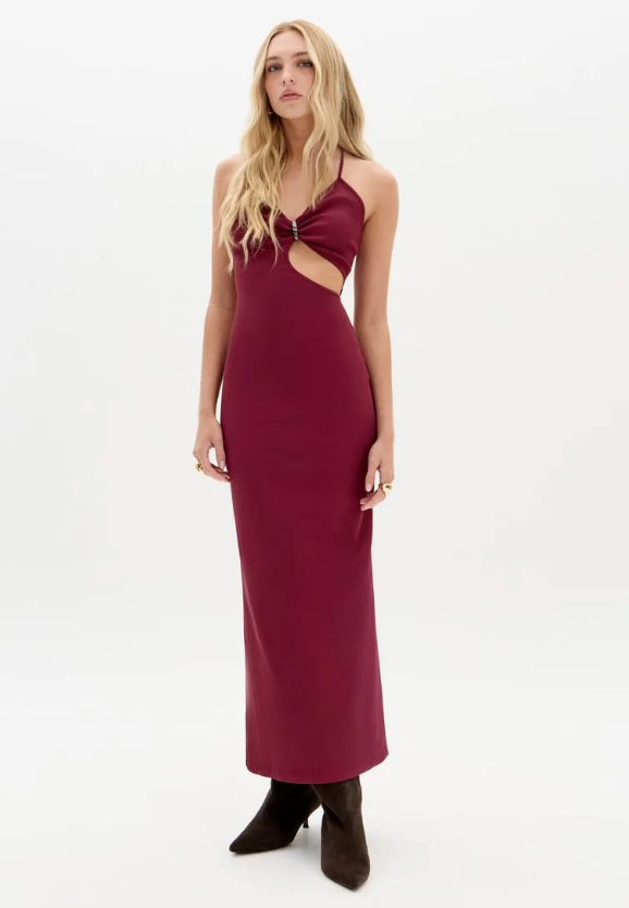 Vestido Super Midi Canelado