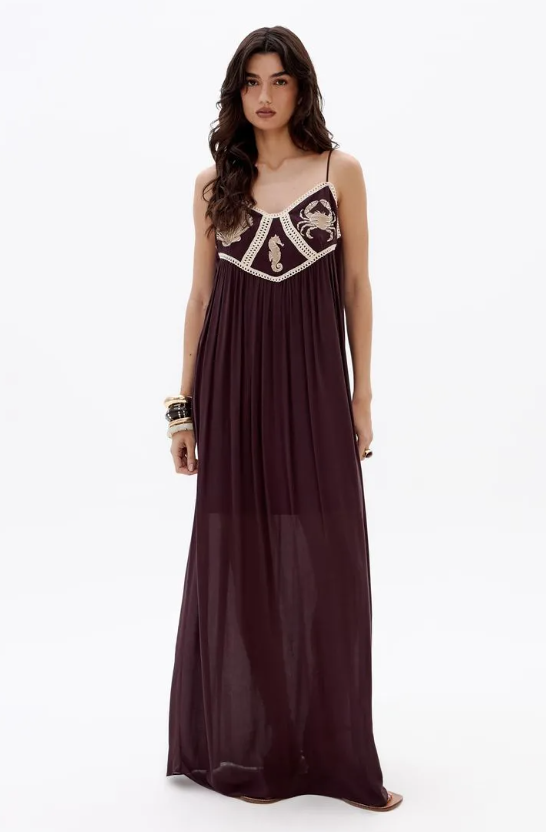 Vestido Longo Bordado