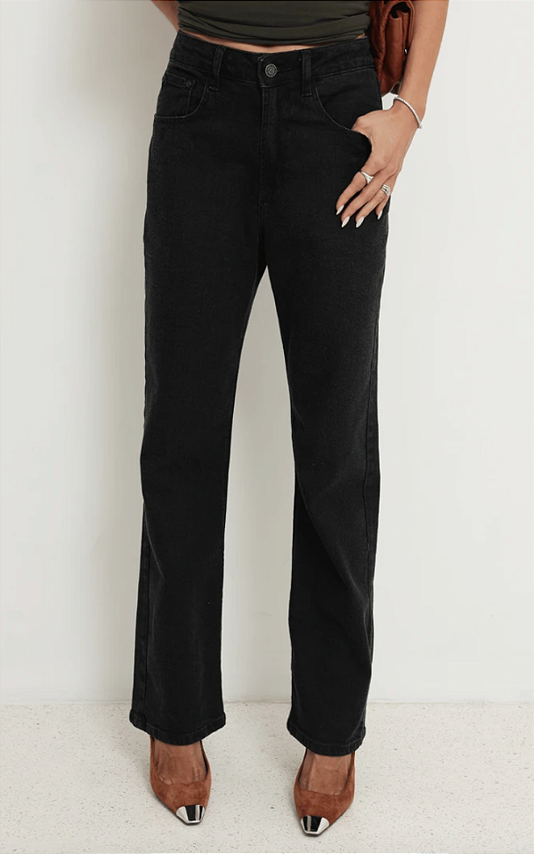 Calça Reta Soft Black