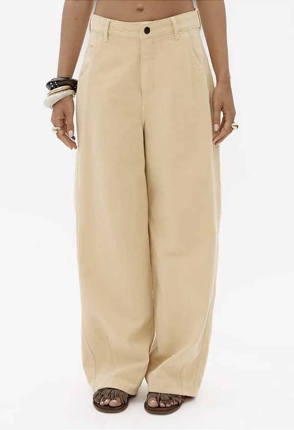 Calça Sarja Super Baggy Cintura Média
